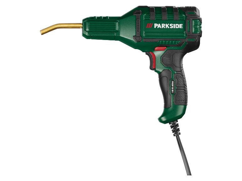 Zielone urządzenie Parkside do spawania plastiku.