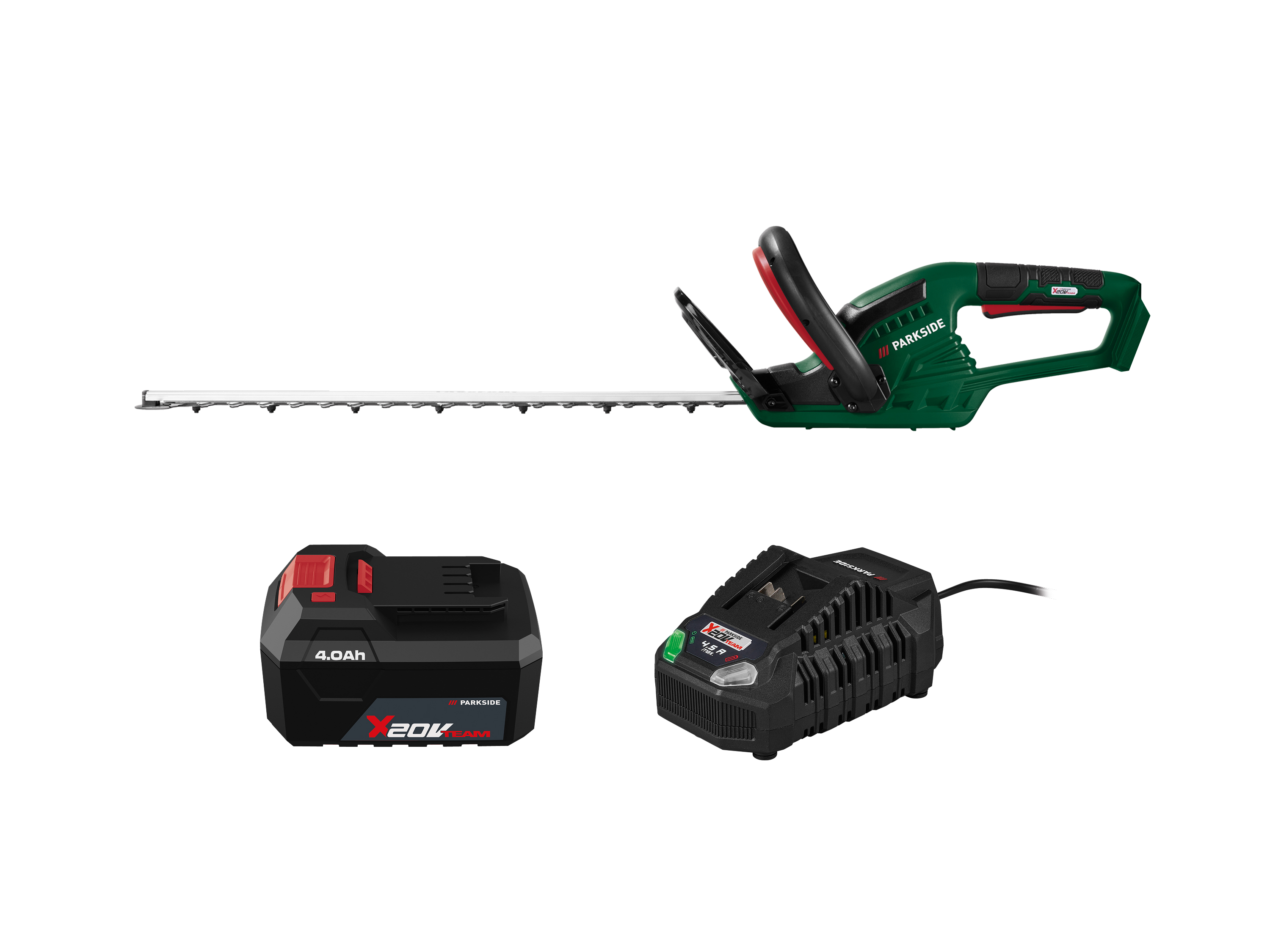 PARKSIDE® Zestaw 20 V: Nożyce do żywopłotu z akumulatorem 4 Ah i ładowarką 120 W