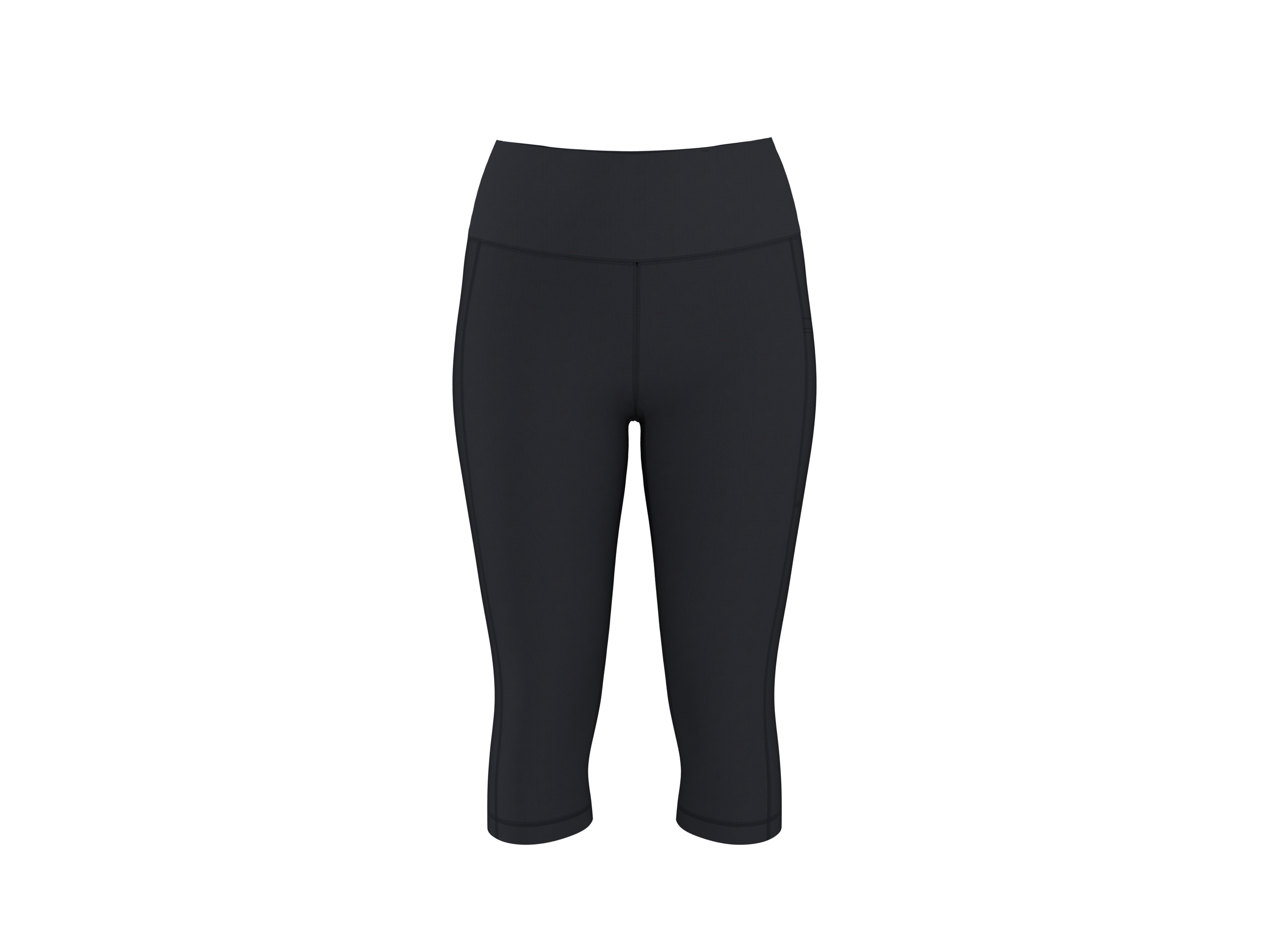 CRIVIT Legginsy funkcyjne capri damskie (Czarny, XS (32/34))