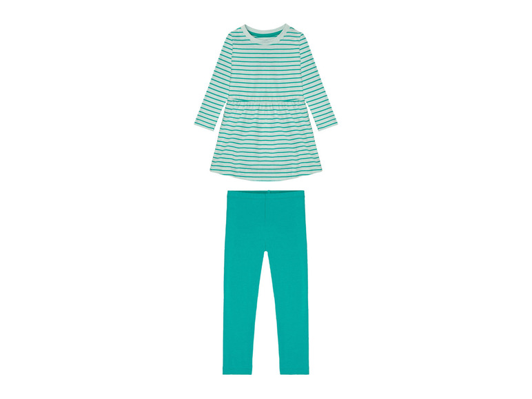 Pełny ekran: LUPILU® Komplet dziewczęcy z bawełną (tunika + legginsy), 2 elementy - zdjęcie 2