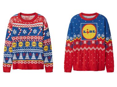 Sweter świąteczny damski z kolekcji Lidl Fan
