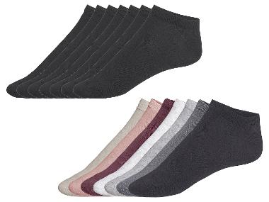 esmara® Skarpety stopki damskie z bawełną organiczną, 7 par
