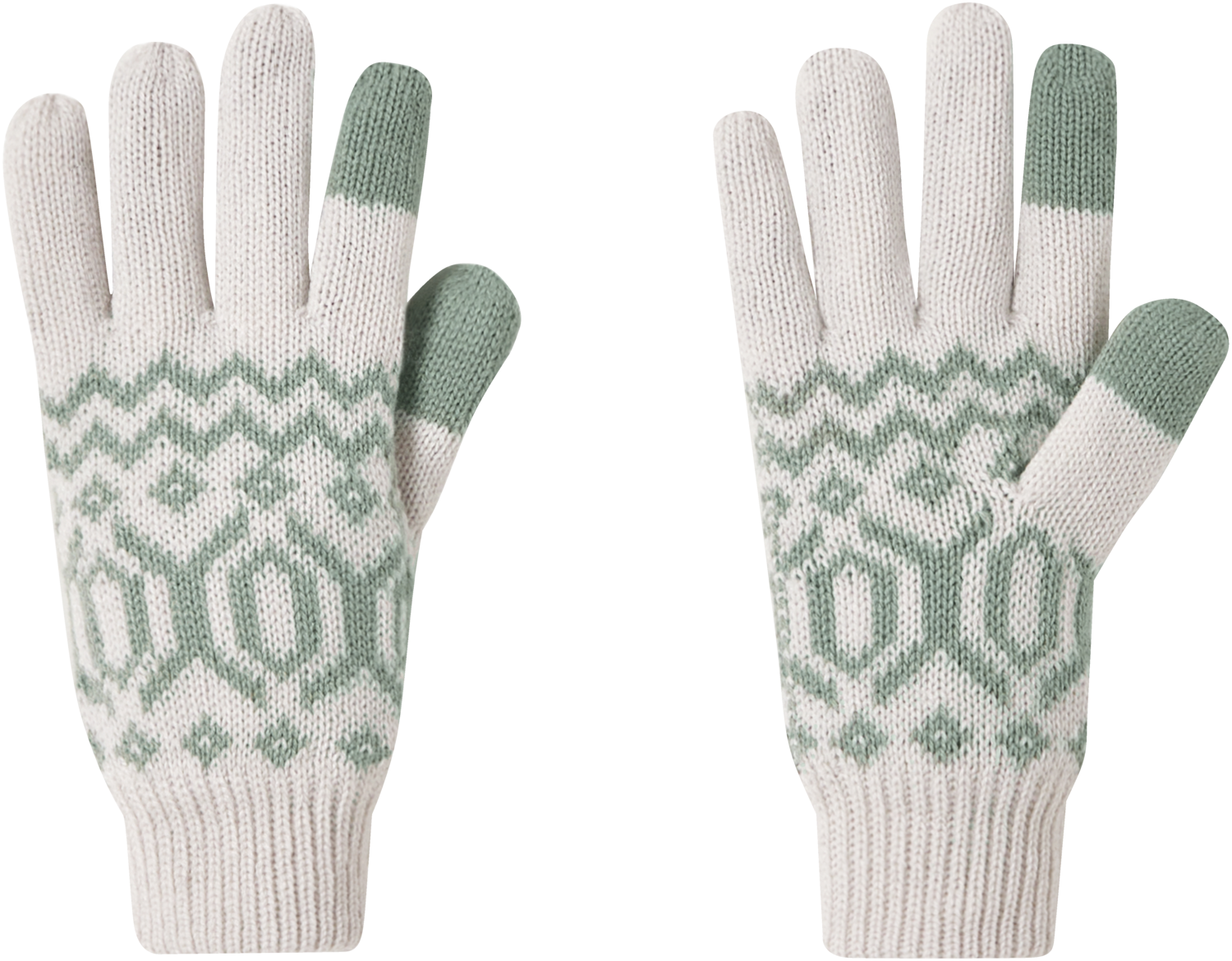 ESMARA® Rękawiczki damskie (Zielony/beżowy)