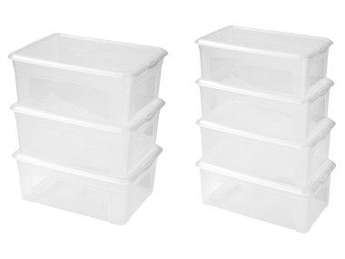 LIVARNO home Zestaw pudełek do przechowywania, przezroczyste, 10 lub 5 L