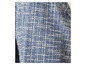 Zbliżenie na niebieską tkaninę w białe kraty.