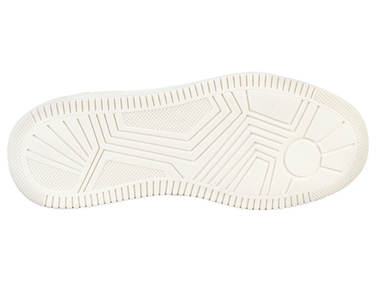 Biała podeszwa do sneakersów z grubym bieżnikiem.
