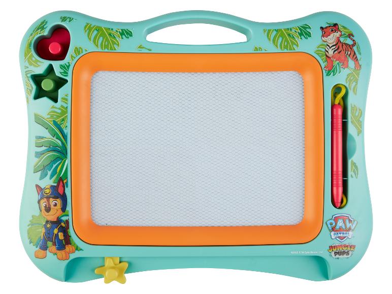 Tablica do rysowania Paw Patrol Jungle Pups z pisakiem i kształtami.