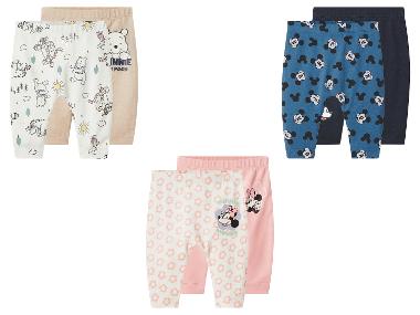 Legginsy niemowlęce z bawełną, 2 pary