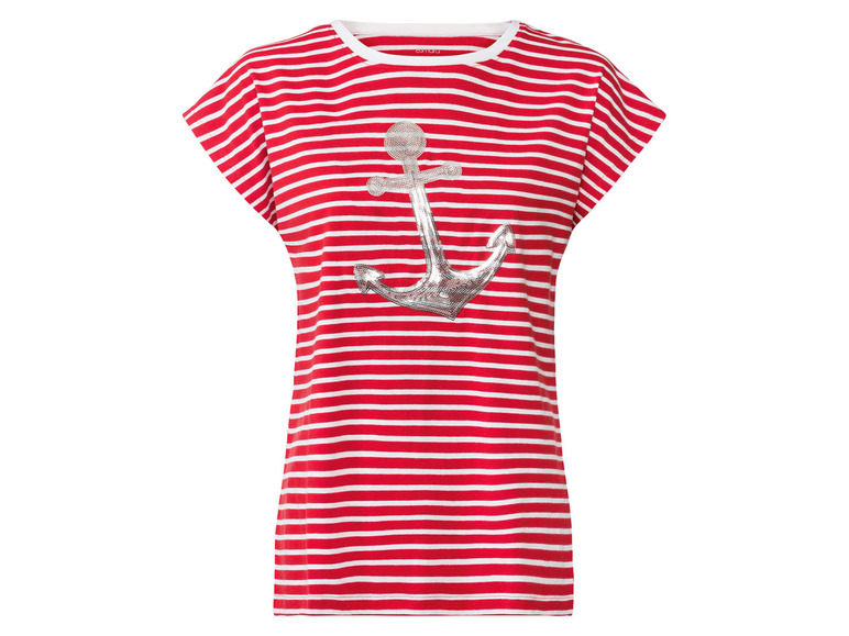 Pełny ekran: esmara T-shirt damski, z cekinowym wykończeniem w żeglarskim stylu - zdjęcie 9