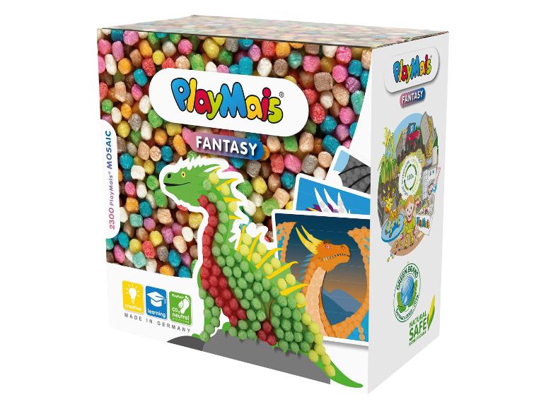 Zestaw PlayMais Fantasy Mosaic z kolorowymi kuleczkami z kukurydzy.