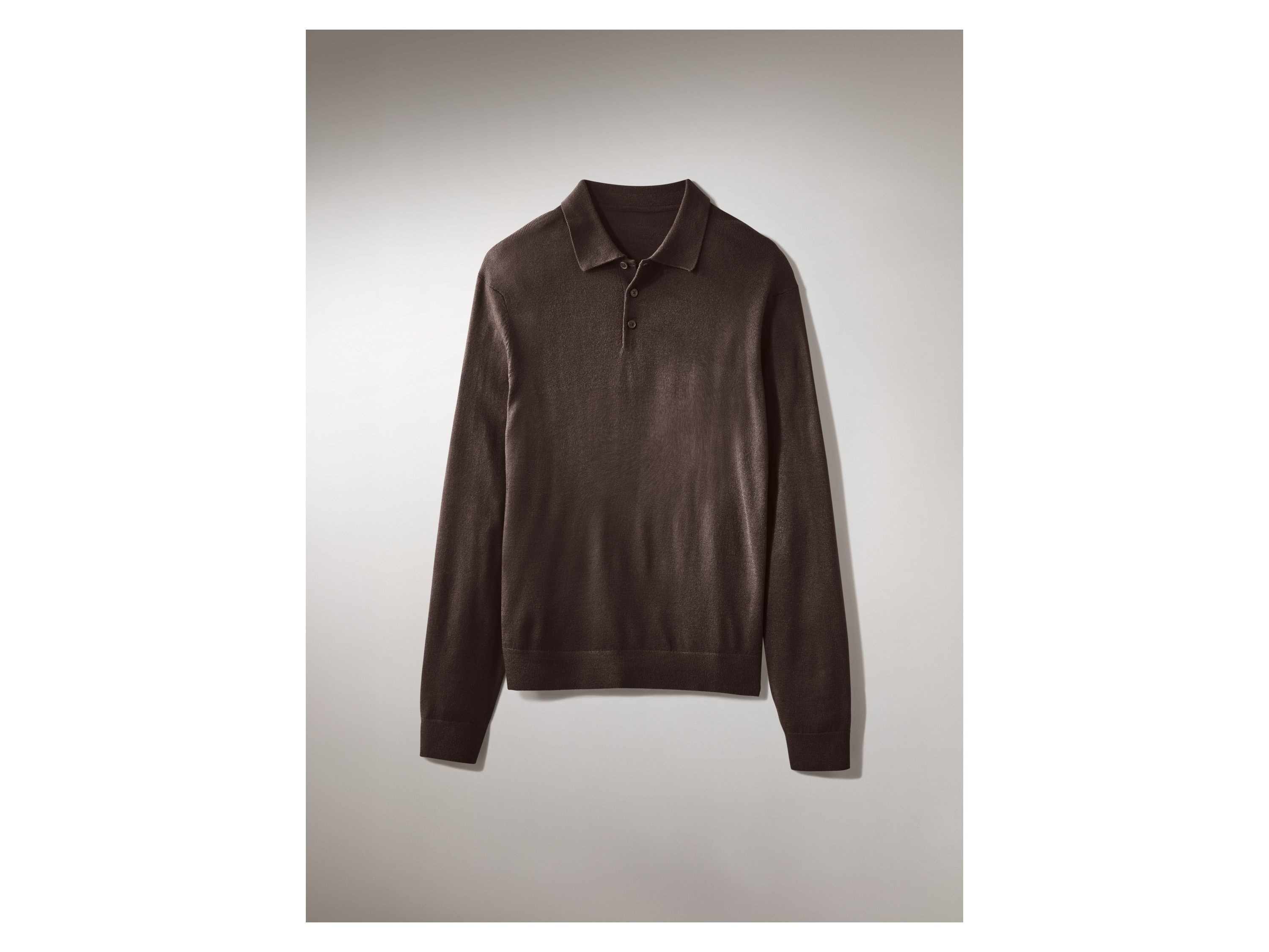 ESMARA MEN Koszulka polo premium męska z wełny merynosów (Brązowy, XL (56/58))