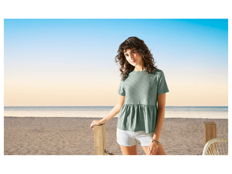 Pełny ekran: ESMARA® T-shirt ażurowy damski - zdjęcie 7