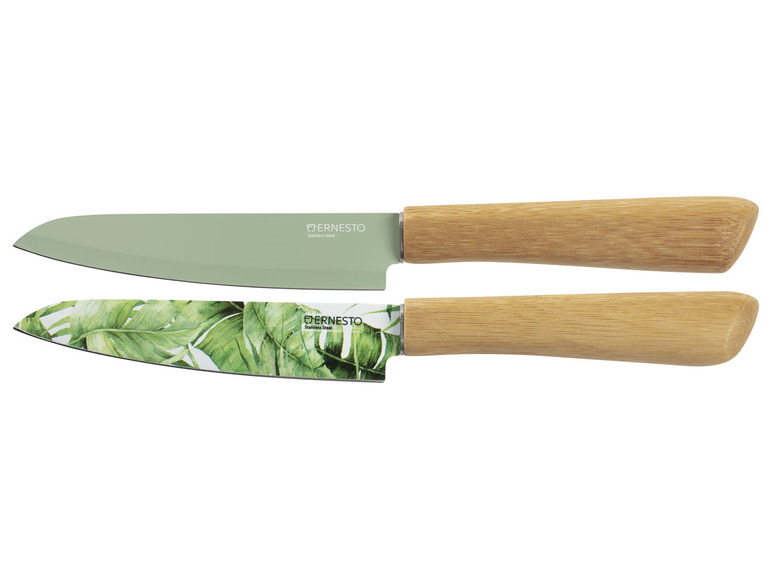 Pełny ekran: ERNESTO® Nóż lub Zestaw 2 noży ze stali szlachetnej z bambusową rękojeścią - zdjęcie 6