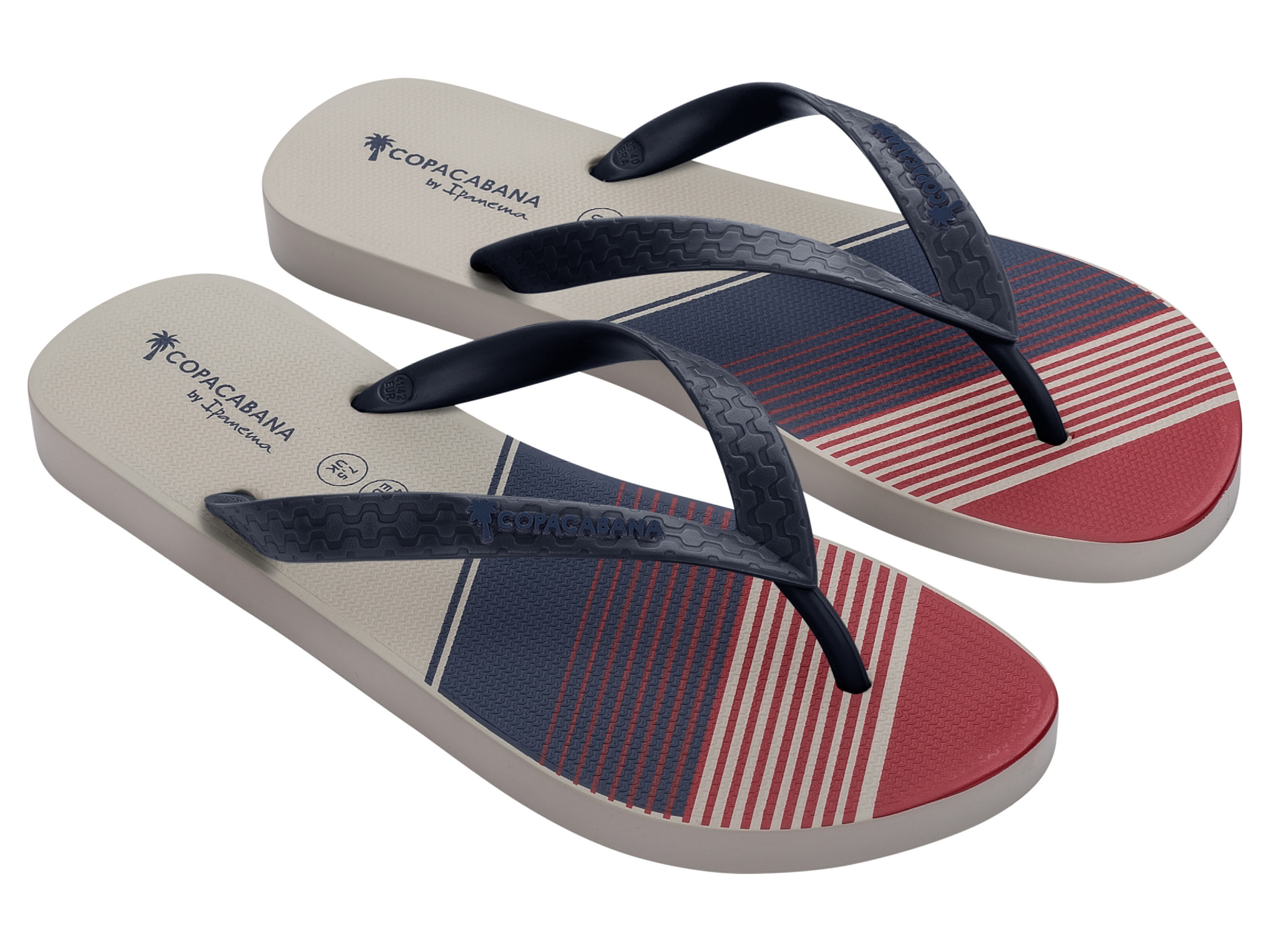 Copacabana by Ipanema Klapki japonki damskie (Czerwony/niebieski/biały, 45,5)