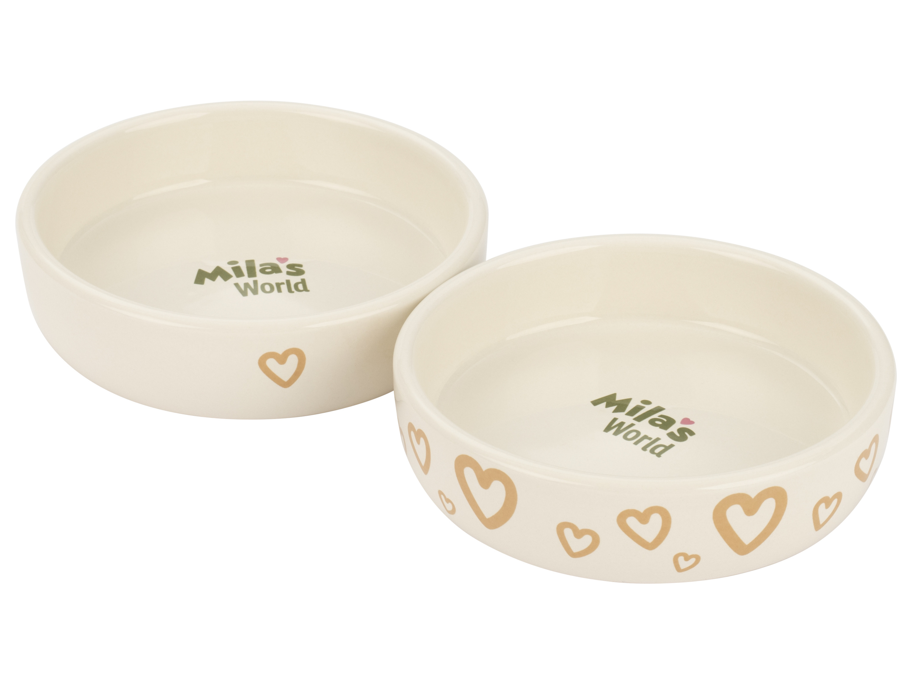 MAX & MILA'S WORLD Miska na pokarm dla kota (Zestaw 2 misek ceramicznych)