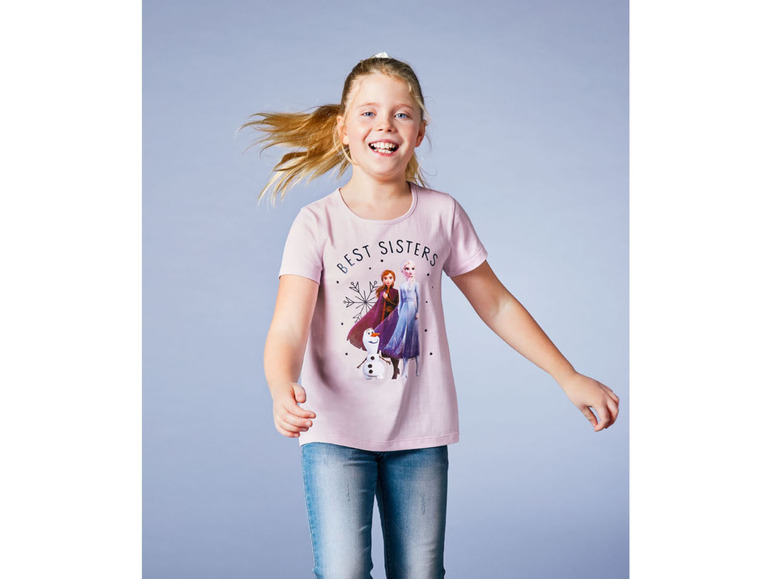 Pełny ekran: T-shirt dziewczęcy bawełniany ze wzorem z bajki - zdjęcie 3