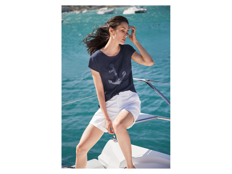 Pełny ekran: esmara T-shirt damski, z cekinowym wykończeniem w żeglarskim stylu - zdjęcie 5