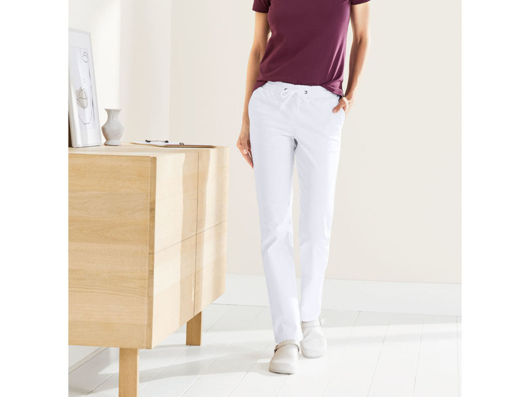 Pełny ekran: esmara® Spodnie robocze damskie, białe, 1 para - zdjęcie 3