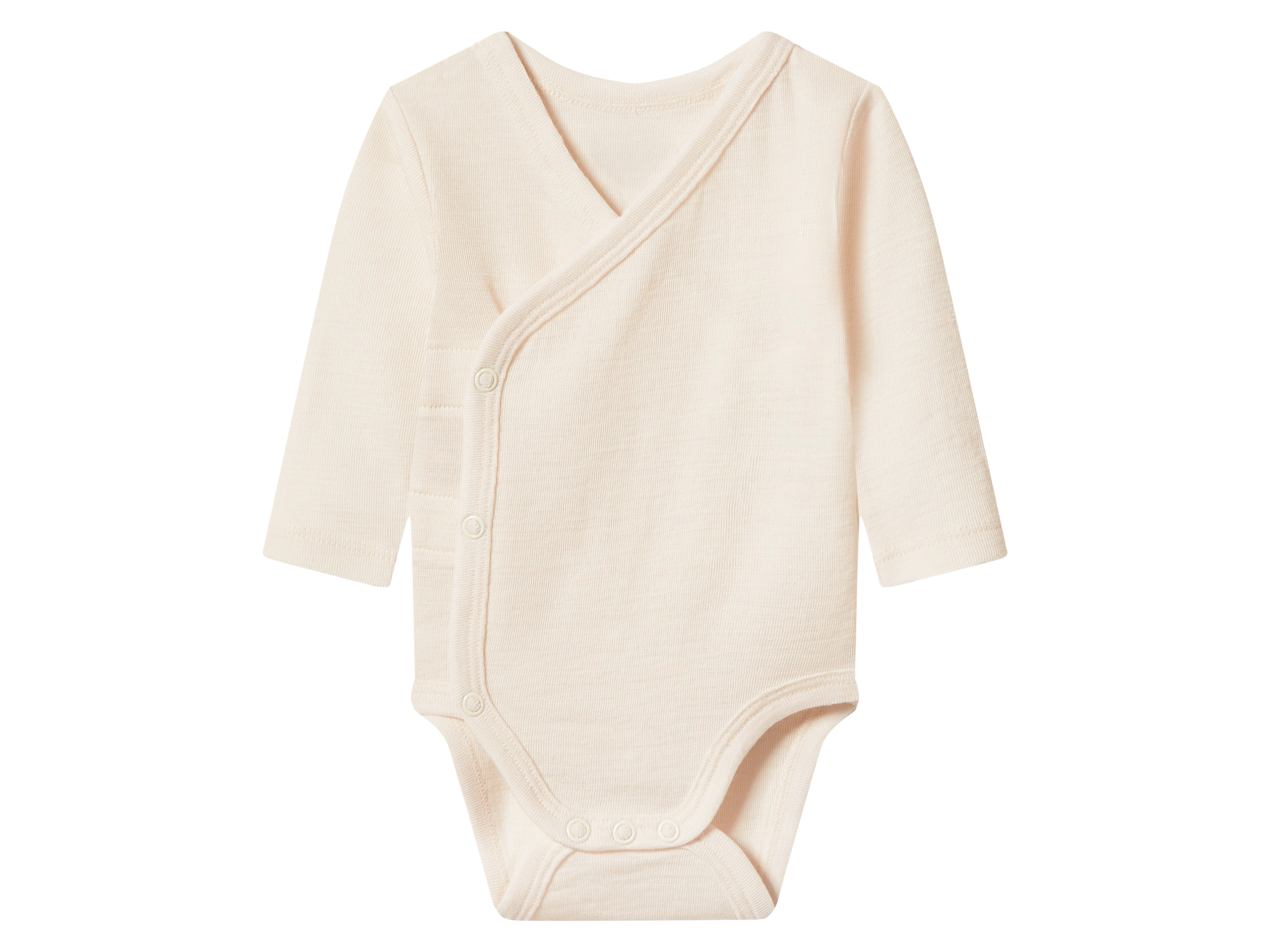 lupilu® Body kopertowe niemowlęce z wełny merino i jedwabiu (Beżowy, 74/80)