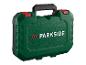 Zielona skrzynka narzędziowa Parkside.