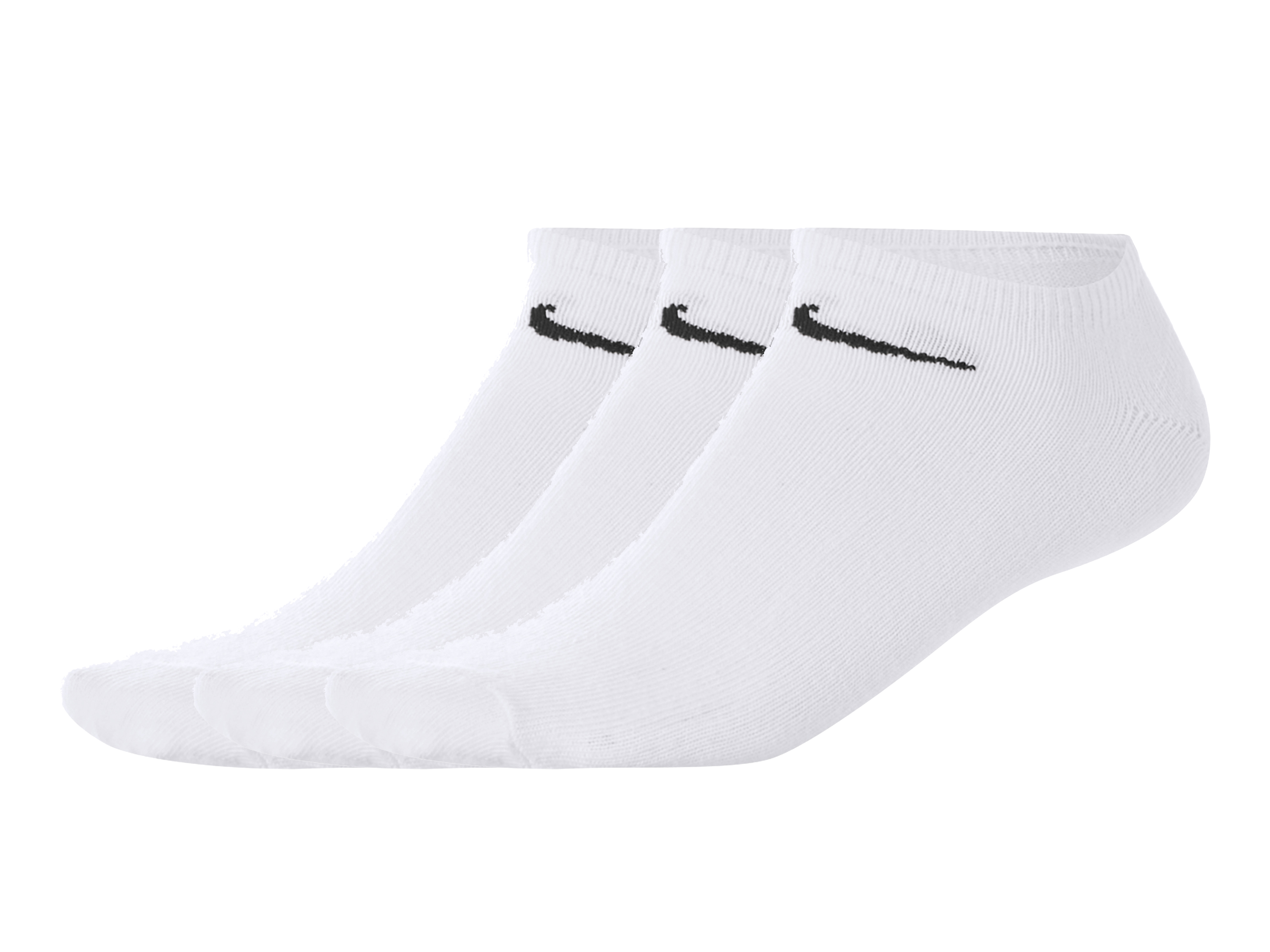 NIKE Skarpety sportowe stopki, 3 pary (Biały, 39-42)