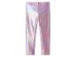 Dziecięce różowe holograficzne legginsy