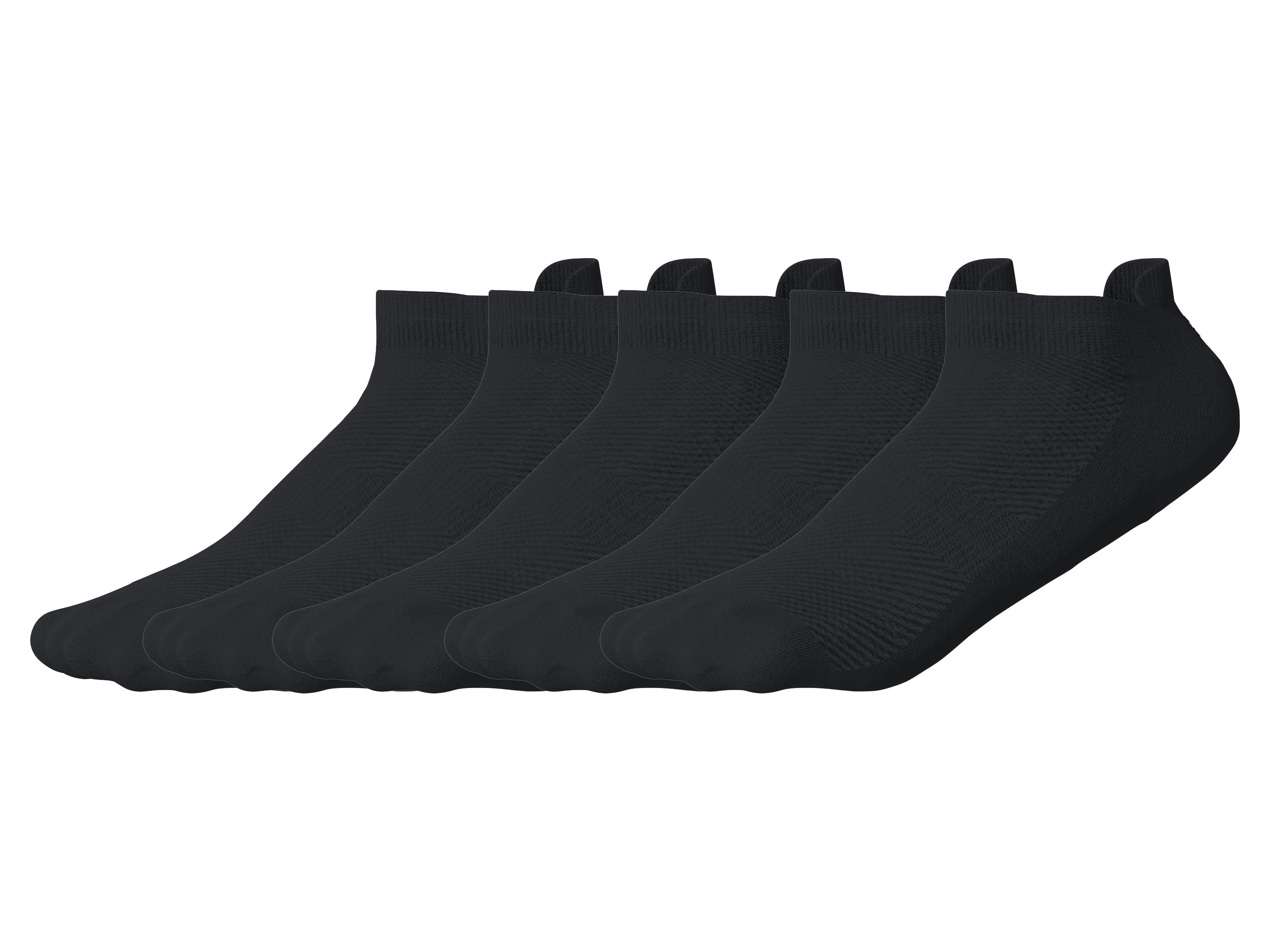 CRIVIT Skarpetki sportowe typu sneakers, 5 par (Czarny, 45/46)