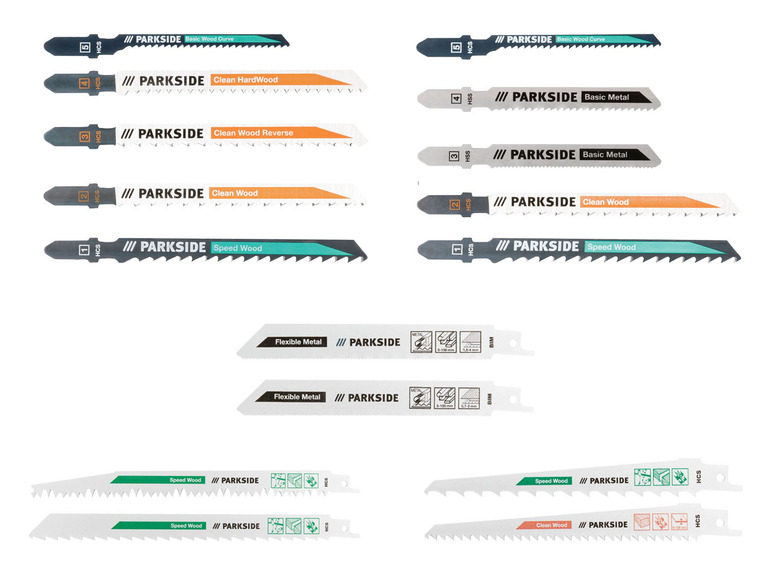 Pełny ekran: PARKSIDE Zestaw brzeszczotów do wyrzynarki lub piły szablastej - zdjęcie 1