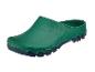 Zielone chodaki ogrodowe z ząbkowaną podeszwą
