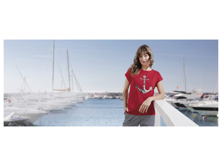 Pełny ekran: esmara® T-shirt damski z cekinami, z bawełny - zdjęcie 7