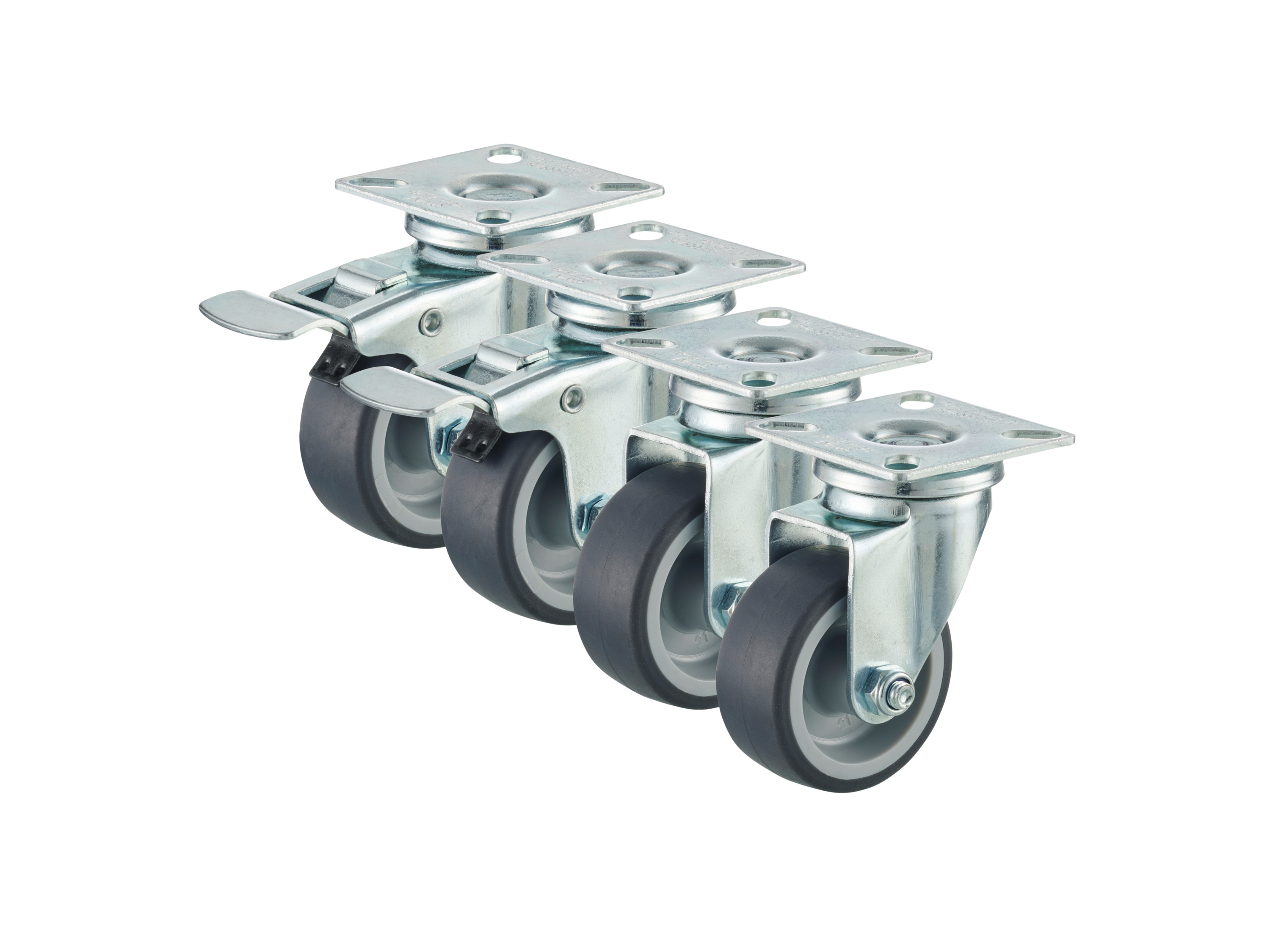 PARKSIDE® Kółka podwójne / Kółka skrętne / Mini kółka skrętne (4 sztuki)