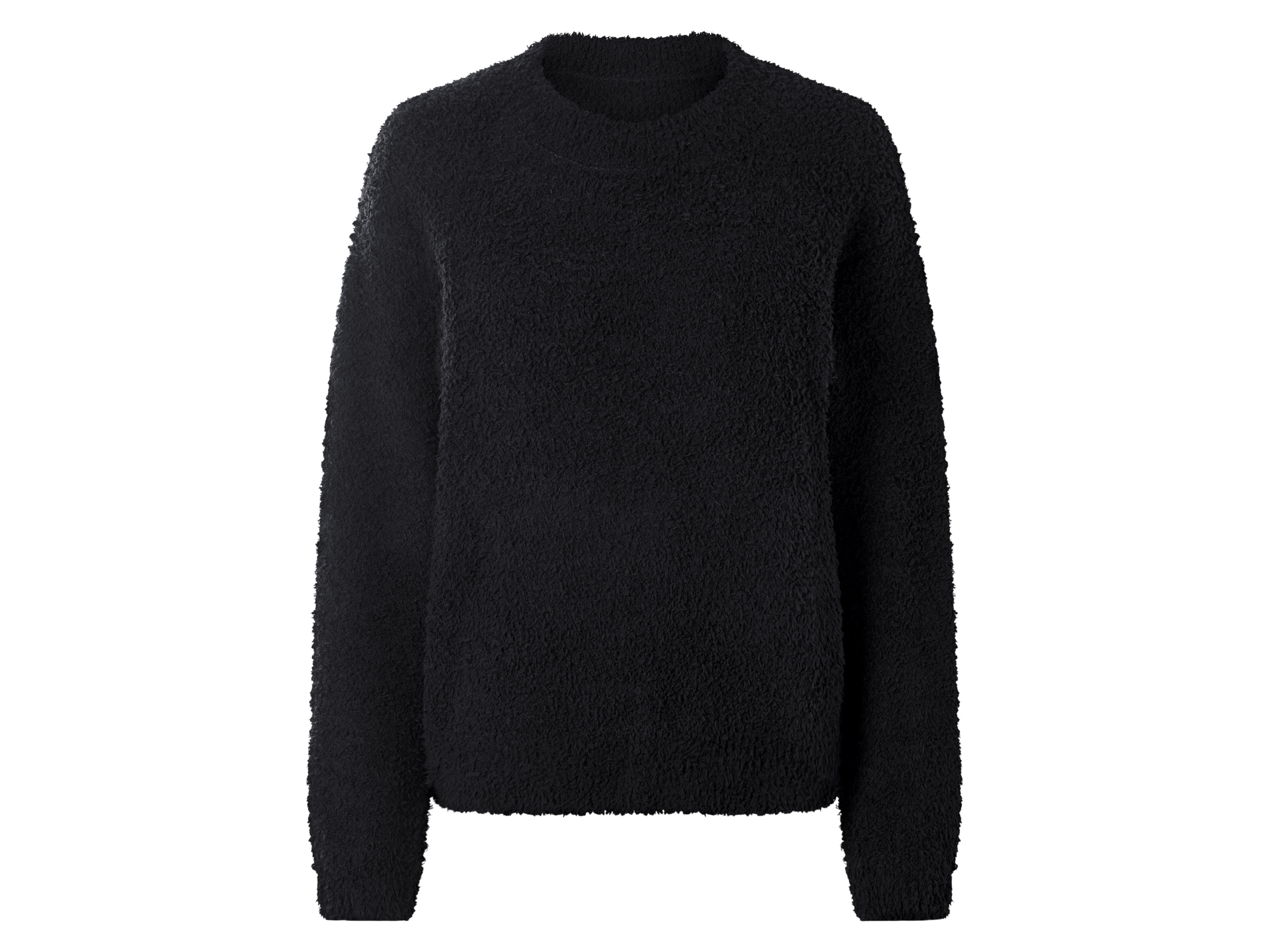 ESMARA® Sweter pluszowy damski  (Czarny, XL (48/50))