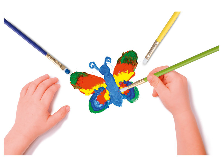 Pełny ekran: crelando Zestaw malarski dla dzieci z pędzelkami, 5 farb akrylowych - zdjęcie 5