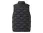 Czarna, pikowana kamizelka bez rękawów.