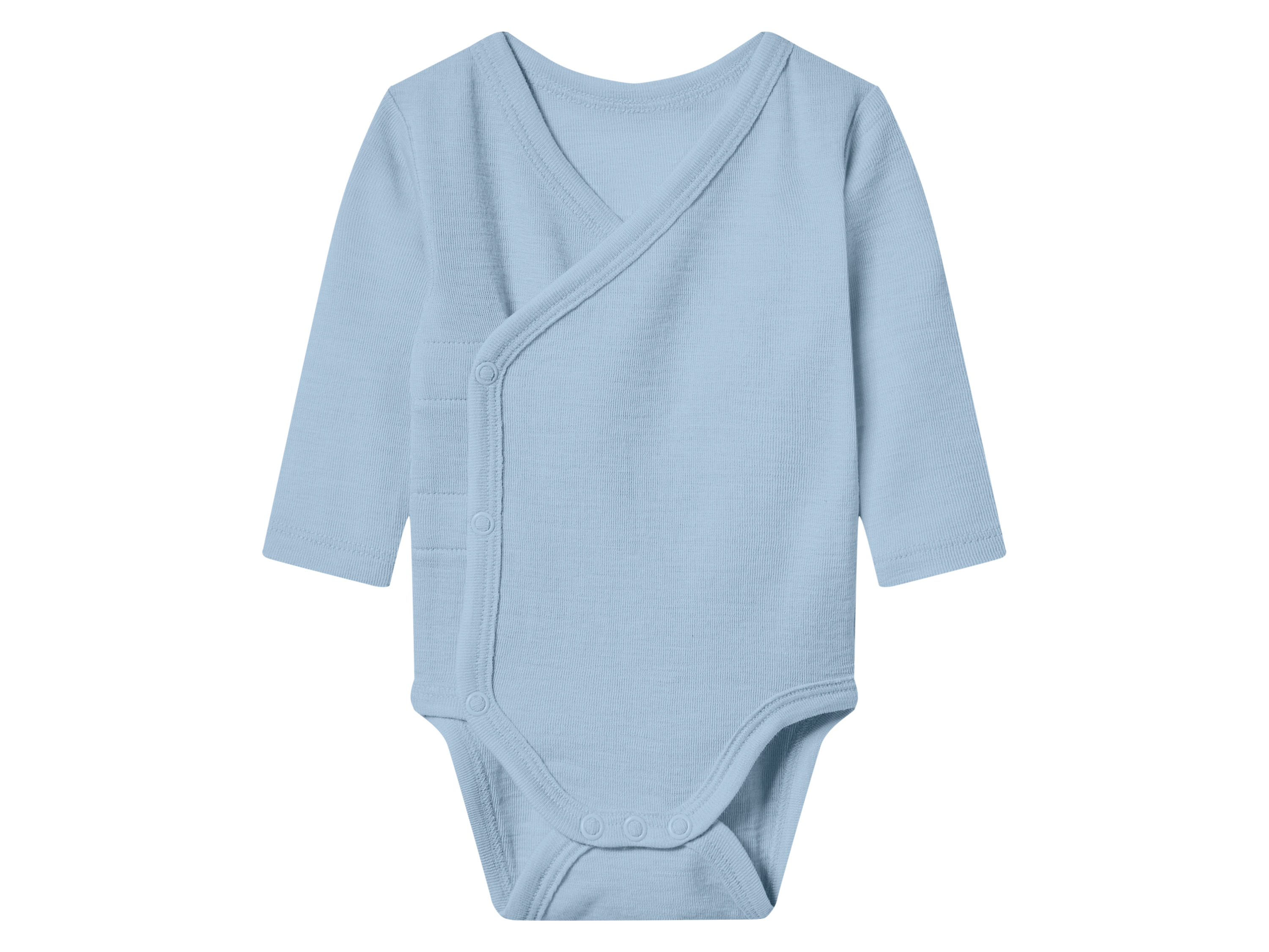 lupilu® Body kopertowe niemowlęce z wełny merino i jedwabiu (Jasnoniebieski, 74/80)