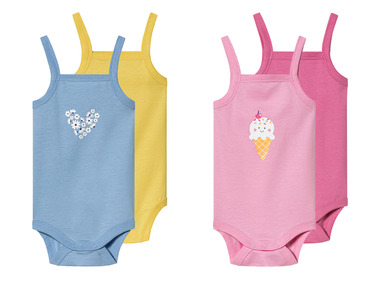 lupilu® Body niemowlęce bawełniane, 2 sztuki