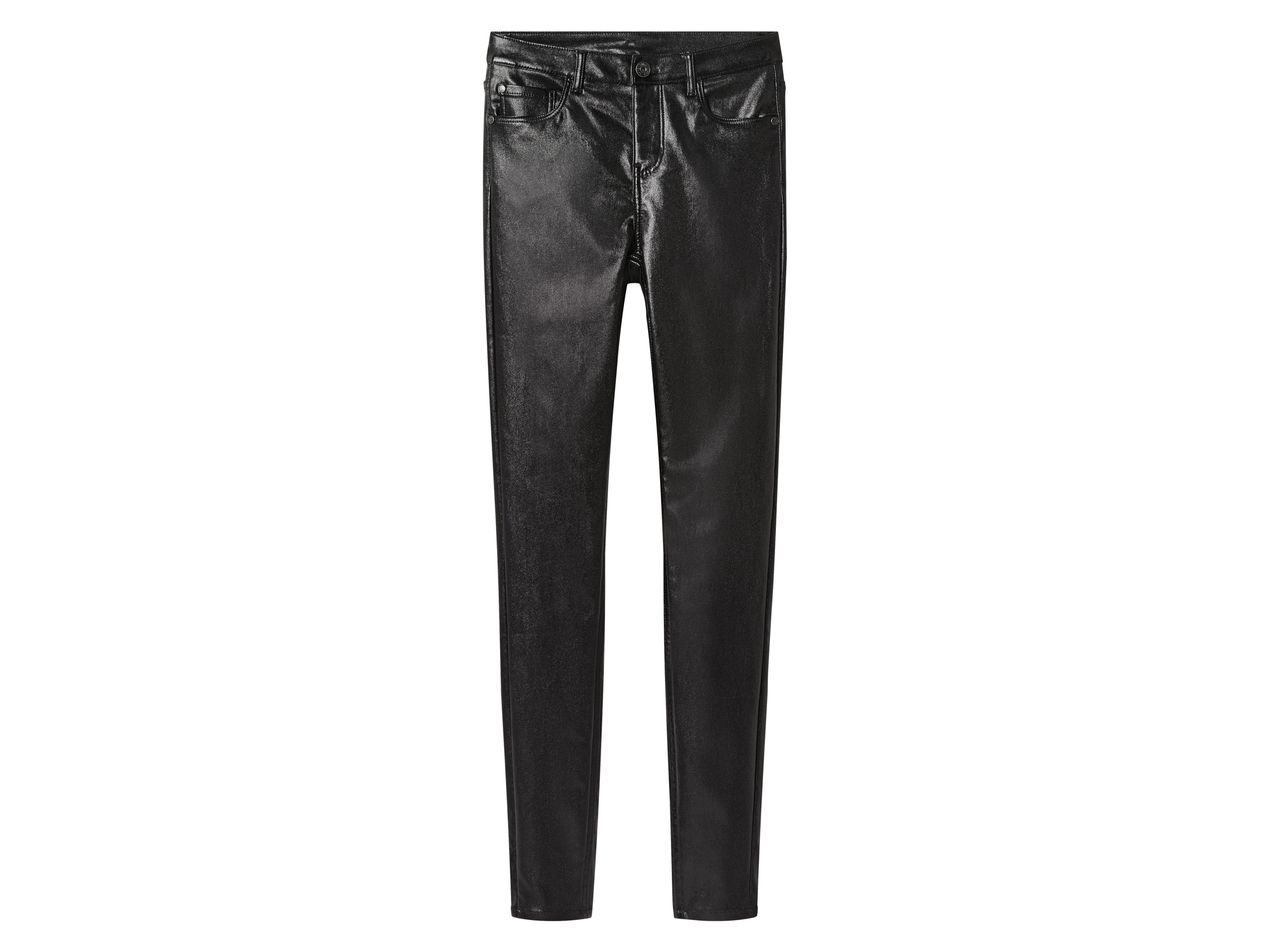 esmara® Jeansy damskie o wyglądzie skóry super skinny fit (Połyskujący, 36)