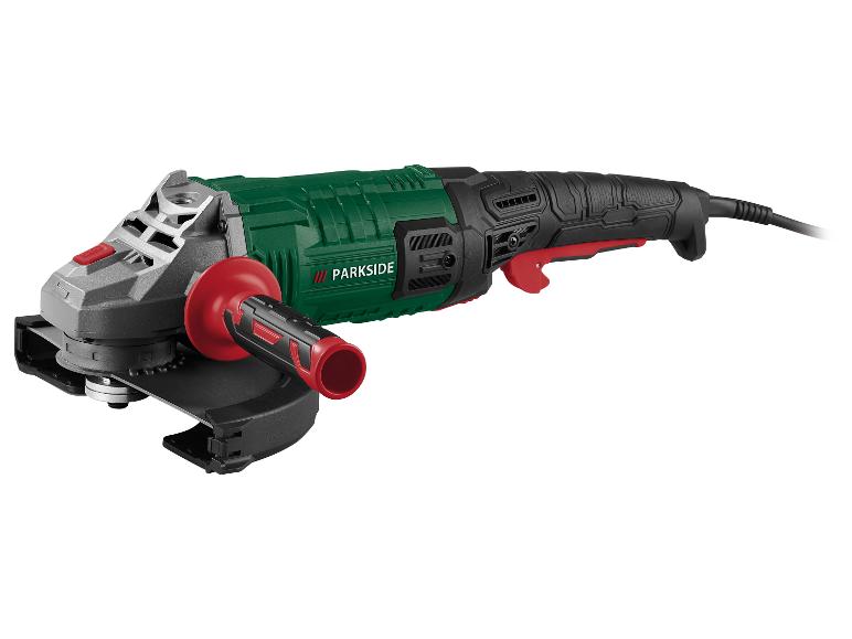 Szlifierka kątowa w kolorze zielonym, czarnym i czerwonym
