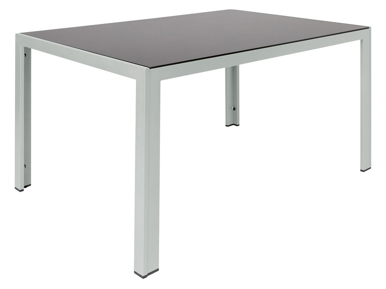 Pełny ekran: LIVARNO home Aluminiowy stół ogrodowy Houston, 140 x 90 cm, z obracanym blatem, srebrny - zdjęcie 3