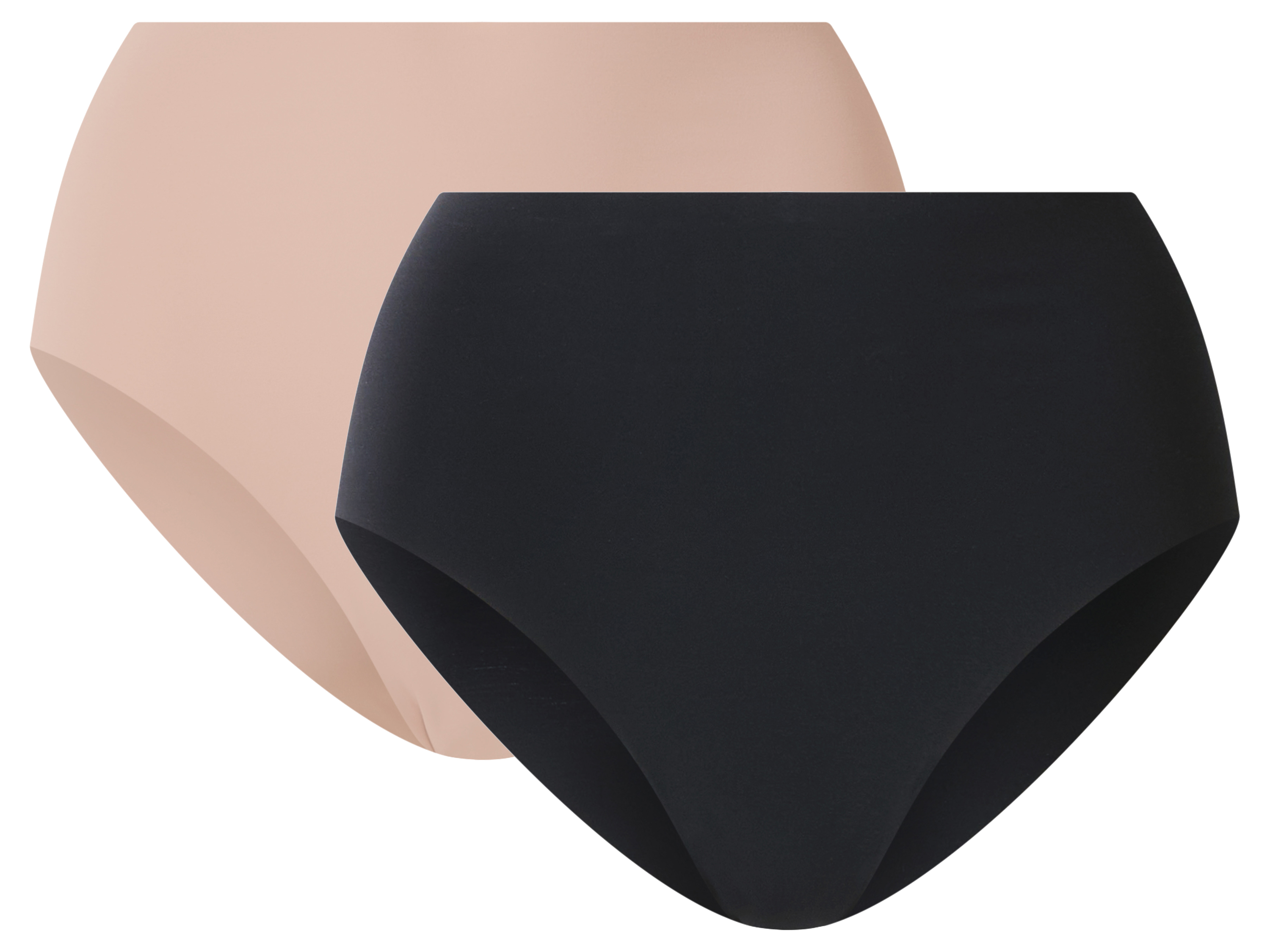 esmara® Bezszwowe majtki modelujące damskie, 2 pary (Czarny/ beżowy, XS (32/34))