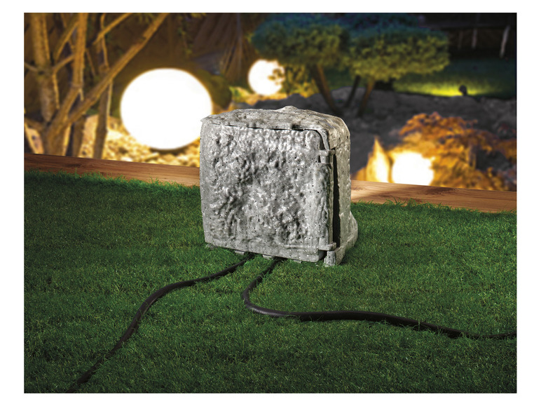 Pełny ekran: PARKSIDE® Gniazdo elektryczne ogrodowe, wygląd kamienia, z pokrywą na zawiasach - zdjęcie 2