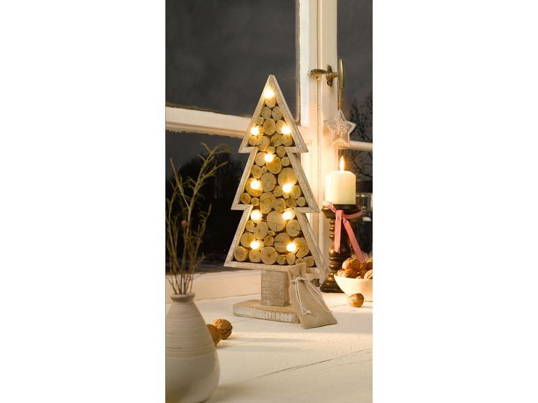 Pełny ekran: LIVARNO home Dekoracja świąteczna z drewna LED - zdjęcie 2