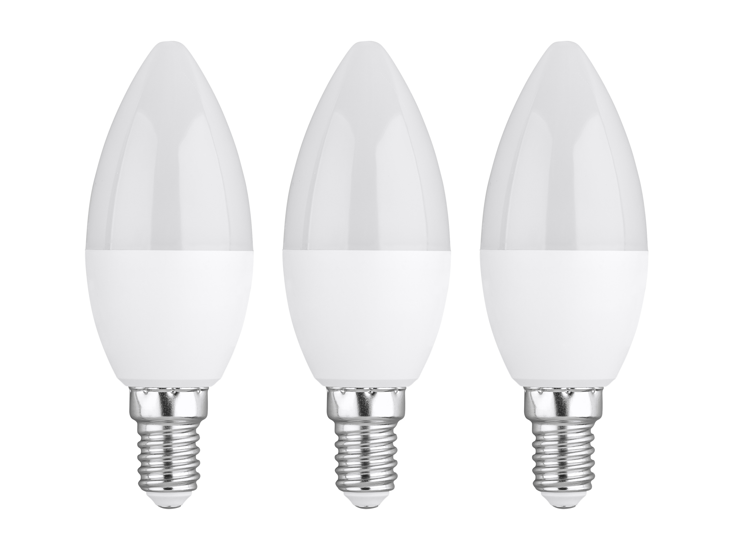 LIVARNO® Zestaw 2 lub 3 żarówek LED E14/E27 (4,2 W, E14 świeca, 3 sztuki)