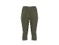 Damskie legginsy sportowe 3/4 w kolorze khaki z odblaskowym paskiem.