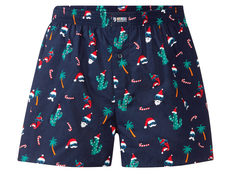 Pełny ekran: Happy Shorts Bokserki męskie z guzikami z motywem świątecznym, 1 para - zdjęcie 3