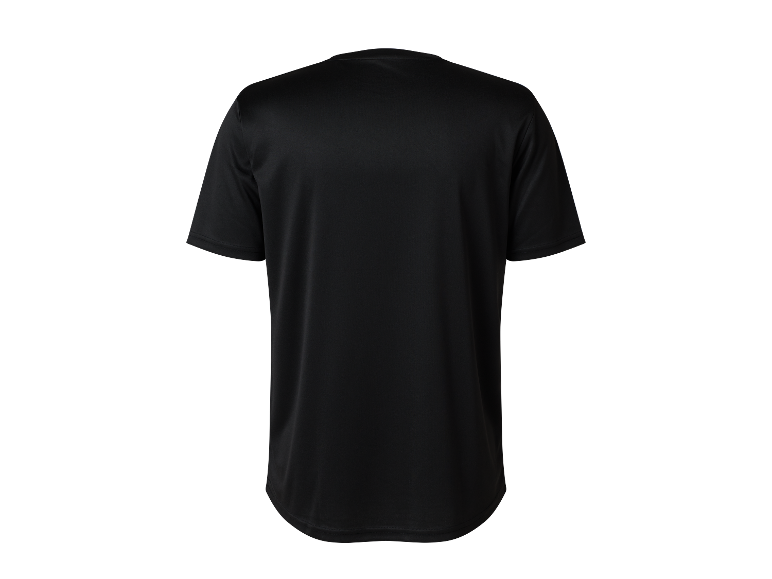Czarny t-shirt z krótkim rękawem.
