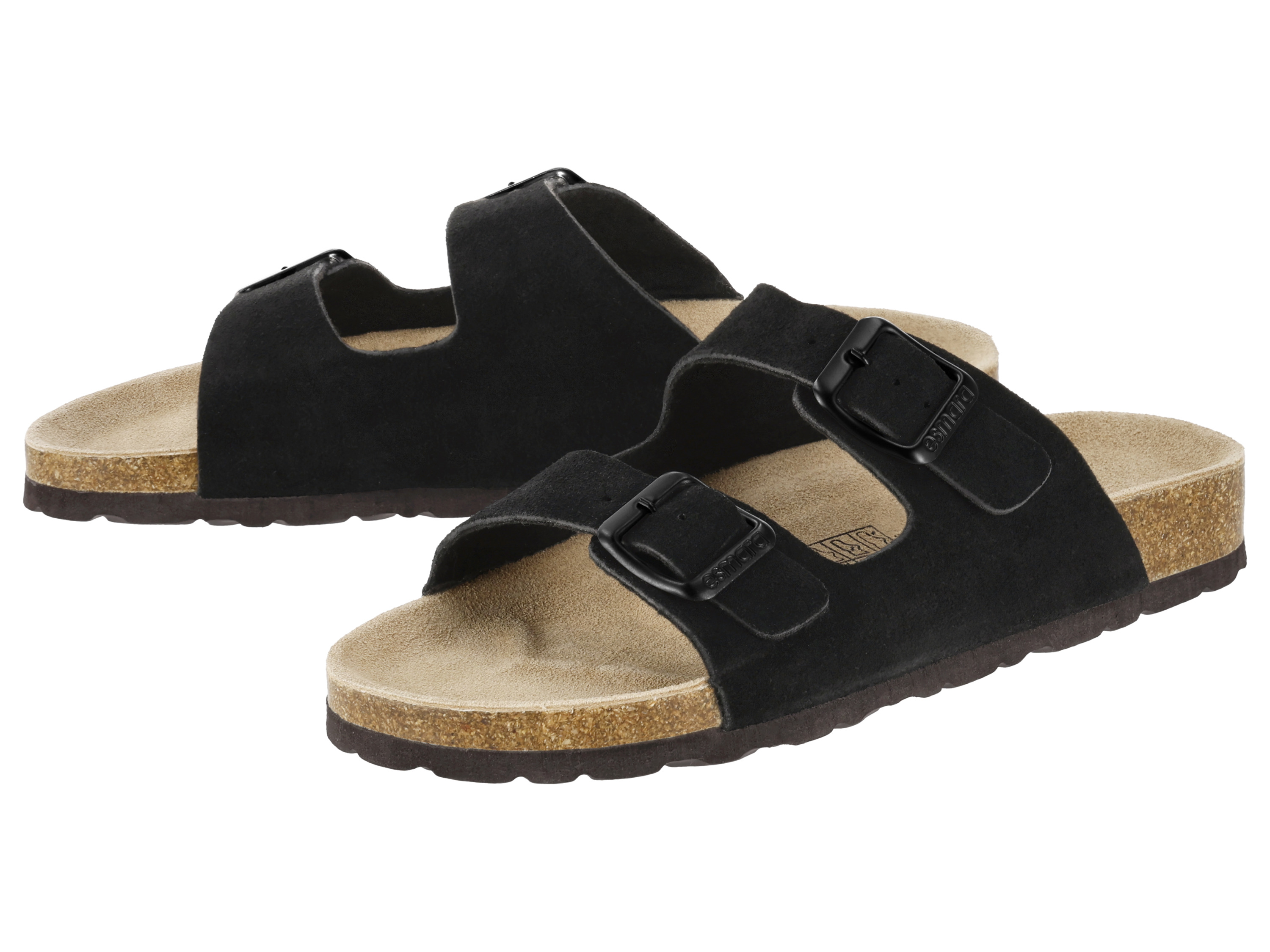ESMARA® Klapki damskie (Czarny, 40)