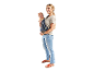 Mama z dzieckiem w chuście do noszenia.