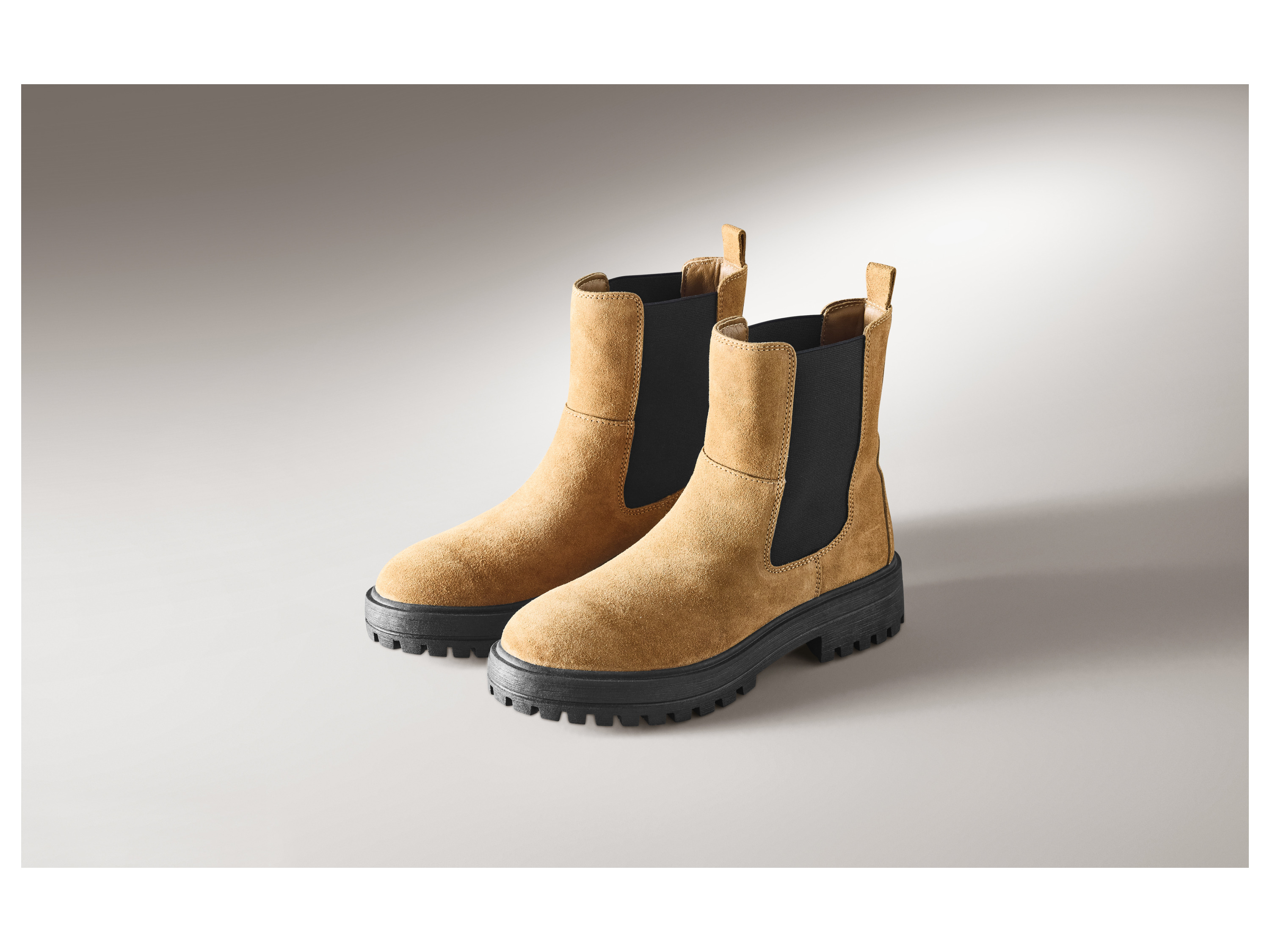 ESMARA® Skórzane botki damskie premium (Camel, 41)