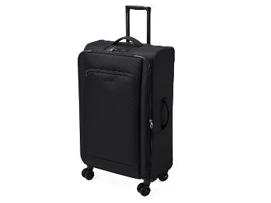 ESMARA® Walizka podróżna na kółkach, czarna, 96-108 l